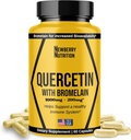 Quercetina con Bromelain Supplemento 1200mg, Quercetin 500mg capsule, aiuta a sostenere l'immunità sana, potente antiossidante, 60 conte