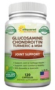 aSquared Nutrition Glucosamine Chondroitin Turmeric MSM Boswellia - 120 Capsule - Supporto Congiunto Integratore - Supporto Congiunto Pillole di Sostegno per la Salute - Integratore Naturale per la schiena, Ginocchiera e Mani