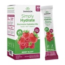 Swanson Semplicemente Hydrate Electrolyte Powder Mix - Miscela di bevanda senza zucchero con 0 Calorie - Polvere di idratazione conveniente On-The-Go - Miscela di bevanda elettrolitica avanzata - Aroma di berretto - 30 Confezioni