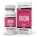 Sorgente Superiore Solo Donne Ferro 25 mg - Ferrous Fumarate Supplemento per le donne - Ferro Supplemento Supporti Salute complessiva - Formula Aids Contro Gastrointestinale Discomfort - 90 compresse dissolve istantaneo