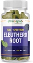 Full Spectrum Eleuthero Root Capsule - Siberian Ginseng - Boosts Physical Stamina & Mental Alertness - Supporta il sistema immunitario - Migliorato profilo Eleutheroside - Tutto naturale - 125 Vegan Capsule