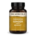 Dr. Mercola Fermented Ginger con Benegut - Supporti Digestivi & Gut Salute - Aids Gas occasionale, Bloating & Discomfort - Non-GMO, Gluten-Free & Soy-Free - 60 capsule (60 Servings)