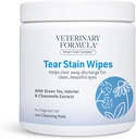 Veterinary Formula Smart Coat Complex Eye + Wipes facciale per cani e gatti, 100 ct – Rimozione Gently Stains Tear, Clean Facial Fur & Eye Discharge, Fragrance-Free, Pre-Moistened