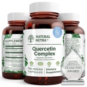 Natural Nutra Quercetin Complex con Bromelain e Vitamina C Citrus Bioflavonoid Supplemento, Corpo di supporto ai cambiamenti stagionali & Body Redness, promuove la salute del fegato, 100 Vegan e capsule vegetariane