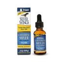 Percorso naturale Silver Wings Colloidal Silver Liquid - Enhanced Immune Support Supplement - 250ppm (1250mcg) - 1oz Dropper