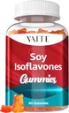 Soia Isoflavones supplemento per le donne – Phytoestrogens non OGM per il sollievo di menopausa, Flash caldi, equilibrio ormonale, Genistein, Soia con isoflavoni, Bone Health Support – 60 Vegan Chewable Gummies