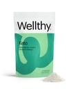 Potere Wellthy Keto con sali BHB per Ketosis e energia istantanea, aromi naturali di mirtillo Kiwi, 10.58 oz