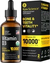 Liquid Vitamina D Gocce - Vitamina D3 10.000 IU per l'assorbimento più veloce - Aiuta a sostenere le ossa forti e il cuore sano - Vit D3 per Mood & Immune System Function - Alta dose D3 Vitamina Sublingual - 2 fl oz