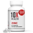 10X Salute Integratori di Zinco - Contiene Zinco 30mg per DNA & Proteina Sintesi, Integratore di Supporto Benessere & Immune - Vitamine altamente assorbibili (60 capsule)