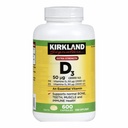 Kirkland Massima Forza Vitamina D3 600 Softgels (Pacchetto di 2)