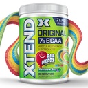 Xtend originale BCAA polvere Airheads Rainbow Berry Flavor, 7g BCAA e 2.5g L-Glutamina, Sugar Free Post Workout Muscle Recovery Bere con aminoacidi per uomini e donne, 30 Serve