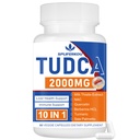 2000mg Tudca Liver Support Supplemento, Tudca Bile Salt with Milk Thistle and Nac,60 Capsule per 30 giorni, Supporto per fegato, disintossicazione, Sistema immunitario