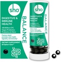 SHO Balance 100 miliardi di CFU Prebiotici e Probiotici Compresi Lactobacillus Casei per la salute digestiva, Shelf-Stable Vegan Probiotici per gli uomini e le donne – 60 pillole Refill Bottiglia