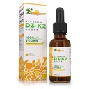 Vitamina D3 K2 (MK7) - Vitamina D a base di piante 100% potenziata con olio di cocco per assorbimento massimo - 1 Serving = 1000 IU VIT D3 e 200 mcg VIT K2