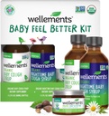 Wellements Organic Baby Feel Better Kit per 4 mesi+ | Day & Night Syrups with Chest & Foot Rub | Soothing Comfort* for Babies | USDA Certified Organic, Non-GMO, Gentle Baby Care Set