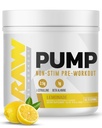 Pompa RAW Stim Free Pre Workout (Lemonade) - Non-Stimolant Pre Workout Supplement Powder Nitric Oxide Booster - Pre Workout Supplements Drink for Durante l'allenamento - 40 Serve