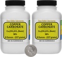 Carbonato di rame [Cu2(OH) 2CO3] 98% AR Grade Powder 1 Lb in due bottiglie Space-Saver USA