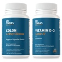 Dr. Tobias Colon 14 giorni Cleanse e vitamina D3 5000 IU Supporto Salute, Sistema immunitario e Sistema Digestivo. Non OGM Gut Cleanse e vitamina per uomini e donne.