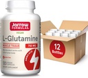 Jarrow Formulas L-Glutamine 750 mg, integratore alimentare, supporto immunitario e muscolare, 120 capsule vegetali, fino a 120 giorni di alimentazione (pacchetto di 12)