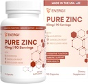 Miscela di zinco ENERGI con vitamina A, B-3 & B-6, supplemento di supporto immunitario con radice di Marshmellow, estratto di radice di dadelion & funghi di Shiitake, 90 capsule di integratori di zinco
