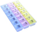 INVODA Pill Case 7 giorni Box settimanale con farmaci Reminder Pill Organizer - Mattina sera giornaliera 21 scomparti staccabili