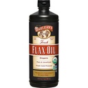 Liquido dell'olio di lino organico di Barlean, semi di lino della pressa fredda, 7,640mg ALA Omega 3 supplemento di acido grasso per la salute congiunta e del cuore e la digestione sana, 32 oz