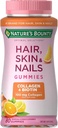 Capelli Bounty della natura, Pelle & Unghie con Biotina e Collagene, Supporta la pelle dei capelli e la salute delle unghie, 2500 mcg, Citrus Gummies aromatizzati, 140 Ct