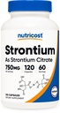 Nutricost Strontium Capsules 750mg, 120 Capsule - Vegetariano, Non OGM, Gluten Free