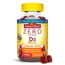 Nature Made Zero Sugar Vitamin D3 Gummies 2000 IU (50 mcg) Per Serving, Bone & Immune Support, Aspartame Free, 110 Vitamin D Gummies, 55 giorni di alimentazione