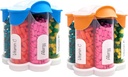 Extra Large Pill Organizer Daily, Weekly, Mensile Supplemento Bottiglia, Grazioso Blossom Pill Dispenser con 7 XL Confronti (2 Pack Combo) (Luce Blu e Arancione)