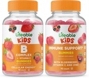 Lifeable B Complex Kids + Supporto Immune Bambini, Gummies Bundle - Grande Degustazione, Supplemento alla vitamina, Senza glutine, OGM Free, Gummy masticabile