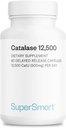 Supersmart - Catalase 500mg al giorno (12500 CatU) - Natural Enzyme - Anti Gray Hair Supplement | Non-GMO & Gluten Free - 60 capsule di rilascio ritardate