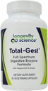 Longevità Scienza: Total Gest Full Spectrum Digestive Enzyme Formula 90 Capsule Vegetariani