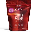 Click Coffee Protein Powder | Double Shot Espresso | 16g Protein | 23 Vitamine essenziali | Bassa Calorie Meal Sostituzione | 150mg Caffeina | Gluten Free | No Artificial Flavors or Colors | Hazelnut