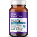 Nuovo Capitolo Fermentato Vitamina B12 1.000 mcg, USDA Organic, UNO Quotidiano per l'Energia Cellulare + Sangue Cellulare, Certificato Vegan, Gluten Free - 60 Conte