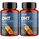 DHT Blocker per gli uomini con Saw Palmetto & Biotin, Formula per la crescita dei capelli in capsule liquide, Integratori per la perdita di capelli, Vitamine dicrescita dei capelli, Miscele di erbe nutrienti - 90 Capsule(2 Bottiglia)