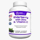Ibrido Nutraceuticals Black Elderberry Capsule, con Echinacea, Turmerica, Aglio, Zinco, Vitamine C, E e B6, Probiotici e L-Glutamina (60 Capsule)