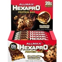 ALLMAX HEXAPRO PROTEIN BAR, Chocolate Chip Cookie Dough - Confezione da 12 - High-Protein Energy Snack - 20 g di Protein Per Bar - Con Protein Isolate