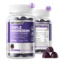 Magnesio Gummies 500mg 400mg | Alta Assorbimento, Bone, Nervi, Muscolo | 3 Forme di Magnesio Integratore Complesso Glycinate,Taurate,Malate | Adulti - Vegan, Senza Aceto, 120Cts