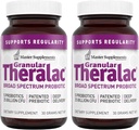 Master Supplements Granular Theralac - 1.05 oz, Confezione da 2 - Polvere Probiotica Multi-Strain per la salute ottimale del Gut - Grande per i bambini - Vegan, Gluten Free - 80 Total Servings