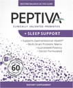 Peptiva 26 miliardi di CFU Probiotico e Sonno - Clinicamente convalidato Probiotico Multi-Straina - Lactobacillus e Bifidobacterium, Melatonina - 60 Conte