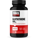 FORCE FACTOR Glutathione Supplemento, Antiossidante Supplemento con Glutathione ridotta 500mg per assorbimento superiore ed efficacia, Forma attiva, Vegan, Non OGM, 60 capsule vegetali