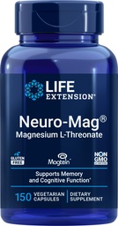 Estensione della vita Neuro-Mag Magnesio L-Threonate, 150 capsule vegetariane, Magtein Supplemento per le donne e gli uomini