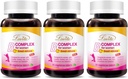 Lovita High Potent Vitamin B Complex per le donne, Timed Release, Tutte le vitamine B con ferro, vitamina C, mirtillo, corteccia di pino, tè verde per l'energia, 30 compresse vegetariane (Pack of 3)