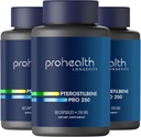 Supplemento Pterostilbene (250 mg, 60 capsule) | Clinically Proven, Antiossidante Testato di Terzi per la salute del cuore e del cervello | attiva i geni di longevità (3 pacchetto)