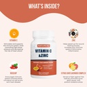 Vitamina C 1000mg con Zinco, Rosa HIPS e Citrus Bioflavonoidi, Supporto Immune Supplemento Antiossidanti Protezione, 300 Capsule