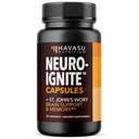 NeuroIGNITE Brain Integratori per Memoria e Focus - 30 Count - Nootropics Brain Support Supplemento con Bacopa, Ginkgo Biloba, St. John's Wort, Phosphatidylserine - Capsule Non OGM, Alimentazione 1-Month