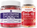 Glucosamina senza zucchero Condroitina MSM 120 Conti + CoQ10 250mg Gommie riempite 60 Conti