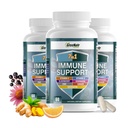 GreeNatr Integratore di Supporto Immune con Vitamina C, D3, Zinc 50mg, Quercetin, Echinacea Purpurea, Sambucus Elderberry e Ginger per Difesa Immune Completa - 60 Capsule (3 Bottiglie)