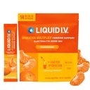 Liquido I.V.® Hydration Multiplier +Immune Support - Tangerine | Miscelatore per bevande elettrolitiche | 1 Confezione (14 Serve)
